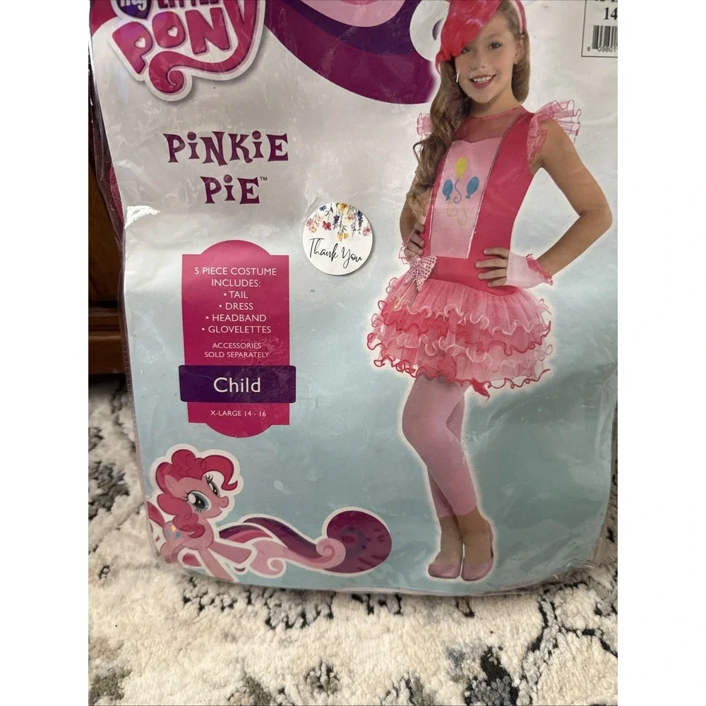 Brand New My Little Pony Pinkie Pie Childs XLarge 14-16 Halloween Costume